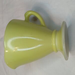 Vintage Hazel Atlas yellow ovide platonite creamer